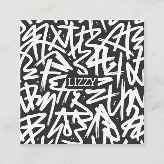 Personalized Graffiti Name Pattern — Custom Urban Begleitkarte (Vorderseite)