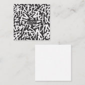 Personalized Graffiti Name Pattern — Custom Urban Begleitkarte (Vorne/Hinten)