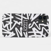 Personalized Graffiti Name Pattern — Custom Urban Case-Mate iPhone Hülle (Rückseite (Horizontal))