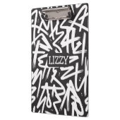 Personalized Graffiti Name Pattern — Custom Urban Klemmbrett (Links)