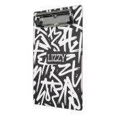Personalized Graffiti Name Pattern — Custom Urban Mini Klemmbrett (Gewinkelt2)