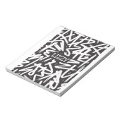 Personalized Graffiti Name Pattern — Custom Urban Notizblock (Rotiert)