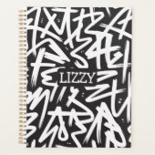 Personalized Graffiti Name Pattern — Custom Urban Planer (Vorderseite)