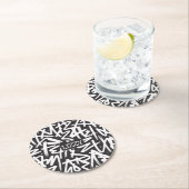 Personalized Graffiti Name Pattern — Custom Urban Runder Pappuntersetzer (Vor Ort)