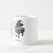 Personalized Grand Piano Mug – Custom Name  Kaffeetasse (Vorderseite Links)