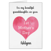 Personalized Granddaughter 1st Mother's Day (Vorne)