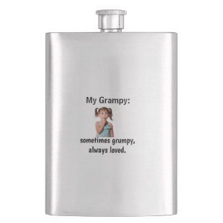 Personalized Granddaughter Grandpa Photo Flachmann
