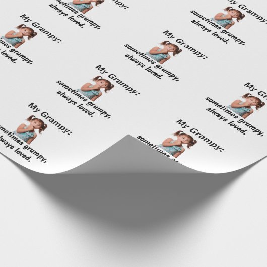 Personalized Granddaughter Grandpa Photo Geschenkpapier (Ecke)