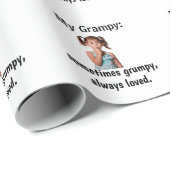 Personalized Granddaughter Grandpa Photo Geschenkpapier (Rolleneckpunkt)