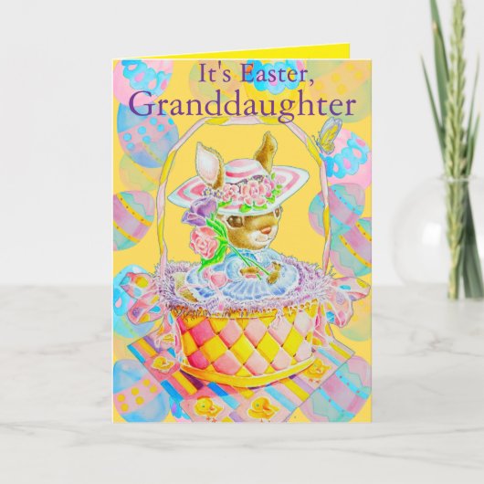 Personalized Granddaughter's Easter Greeting Card  Karte (Vorderseite)
