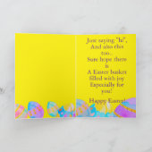 Personalized Granddaughter's Easter Greeting Card  Karte (Innenseite)