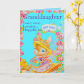 Personalized Granddaughter's Easter Greeting Card  Karte (Gelbe Blume)