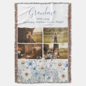 Personalized Grandkids Collage Decke (Vorderseite Vertikal)