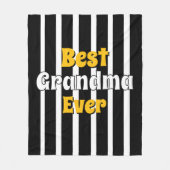 Personalized grandma black &white stripes fleecedecke (Vorderseite)