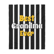 Personalized grandma black &white stripes