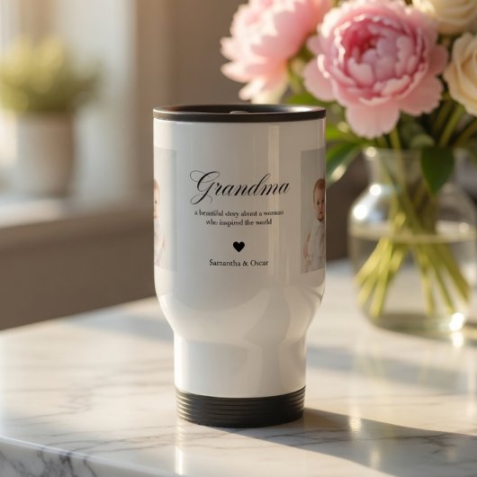 Personalized Grandma Custom Photo Reisebecher