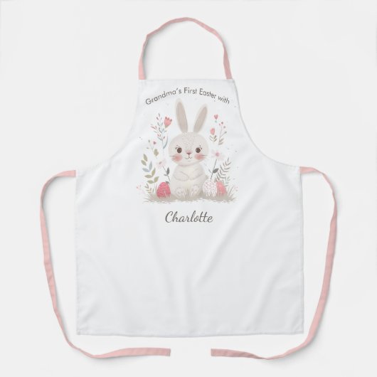 Personalized Grandma Easter Apron – First Easter Schürze (Vorderseite)