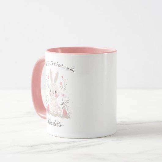 Personalized Grandma Easter Mug – First Easter Tasse (Vorderseite Links)