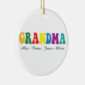 Personalized Grandma Gift with Grandkids’ Names Keramik Ornament (Rechts)