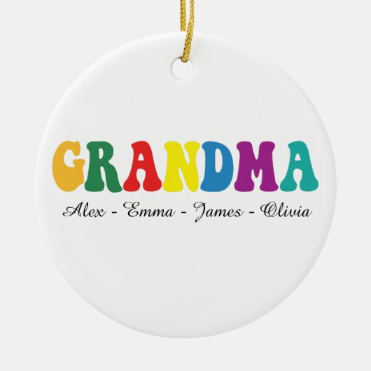 Personalized Grandma Gift with Grandkids’ Names Keramik Ornament (Vorne)