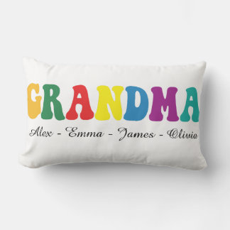 Personalized Grandma Gift with Grandkids’ Names Lendenkissen