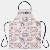 Personalized Grandma Kawaii Heart Baking Crew Gift Schürze (Vorderseite)