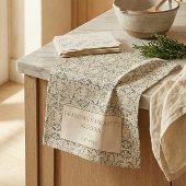 Personalized Grandma Kitchen Gift Botanical Green Geschirrtuch