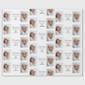 Personalized Grandma Photo  Custom  Geschenkpapier (Flach)