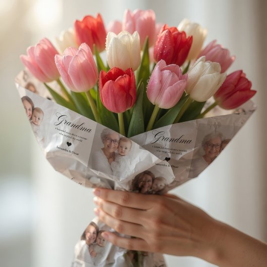 Personalized Grandma Photo  Custom  Geschenkpapier