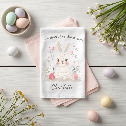 Personalized Grandma’s First Easter Kitchen Towel Geschirrtuch