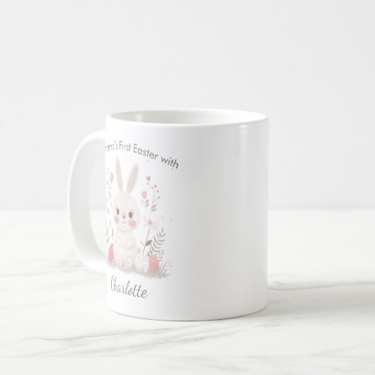 Personalized Grandma’s First Easter Mug Kaffeetasse (Vorderseite Links)