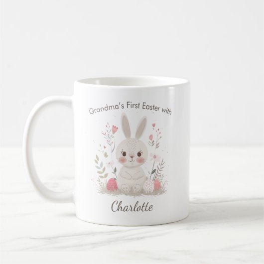 Personalized Grandma’s First Easter Mug Kaffeetasse (Links)