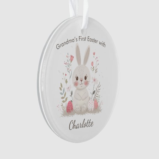 Personalized Grandma’s First Easter Ornament (Vorderseite)