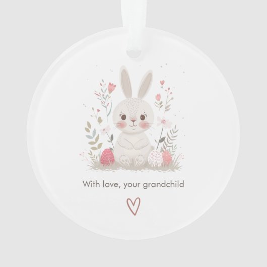 Personalized Grandma’s First Easter  Ornament (Rückseite)