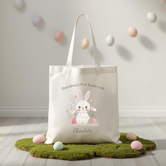 Personalized Grandma’s First Easter Tote Bag Tragetasche