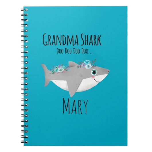 Personalized Grandma Shark Doo Doo Doo Notizblock (Vorderseite)