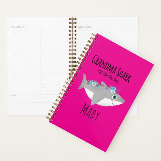 Personalized Grandma Shark Doo Doo Doo Planer (Anzeige)
