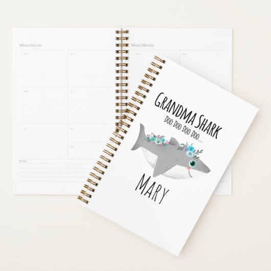 Personalized Grandma Shark Doo Doo Doo Planer (Anzeige)