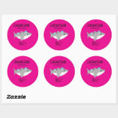 Personalized Grandma Shark Doo Doo Doo Runder Aufkleber (Blatt)