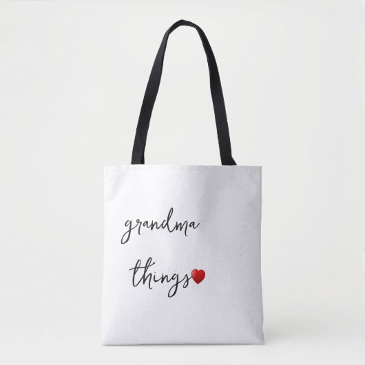 Personalized Grandma Things Bag – Unique Gift for Tasche (Vorderseite)