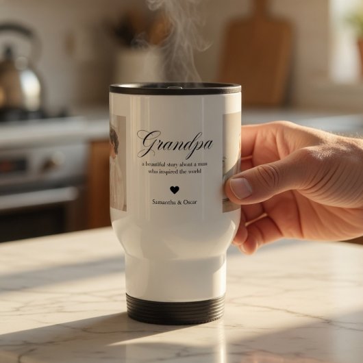 Personalized Grandpa Custom Photo Gift Reisebecher