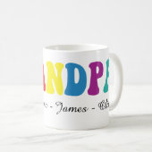 Personalized Grandpa Gift with Grandkids’ Names Kaffeetasse (VorderseiteRechts)