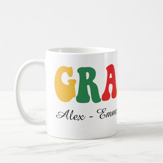 Personalized Grandpa Gift with Grandkids’ Names Kaffeetasse (Links)