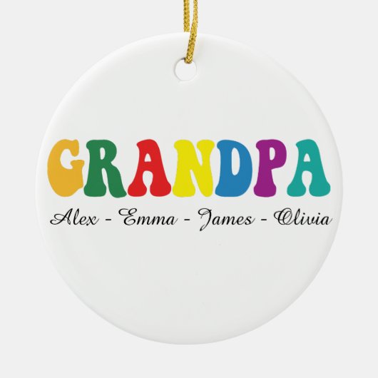 Personalized Grandpa Gift with Grandkids’ Names Keramik Ornament (Vorne)
