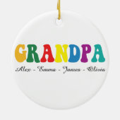 Personalized Grandpa Gift with Grandkids’ Names Keramik Ornament (Hinten)
