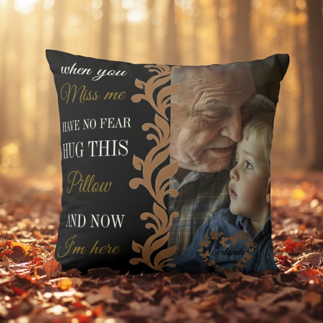 Personalized Grandpa Memorial Photo Pillow Kissen (Von Creator hochgeladen)