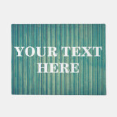 Personalized Gray Bamboo Wood Fußmatte (Vorderseite)