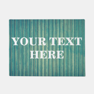 Personalized Gray Bamboo Wood Fußmatte