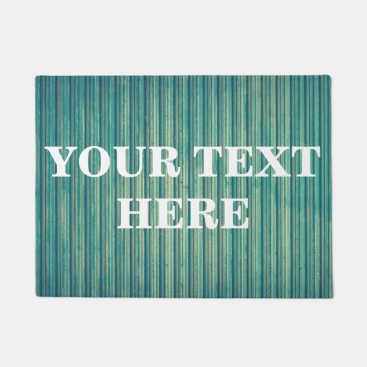 Personalized Gray Bamboo Wood Fußmatte (Vorderseite)