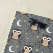 Personalized Gray Owl Kids Strandtuch (Beispiel)